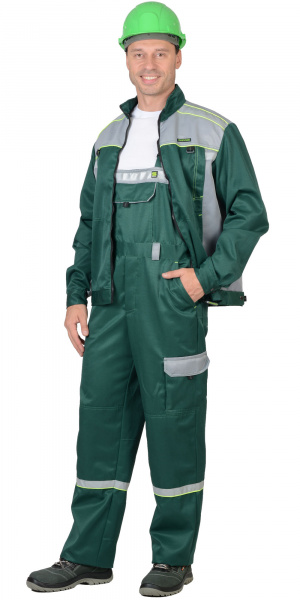 Костюм "Практик" п/к, зеленый/св.серый (тк.Смесовая,240)